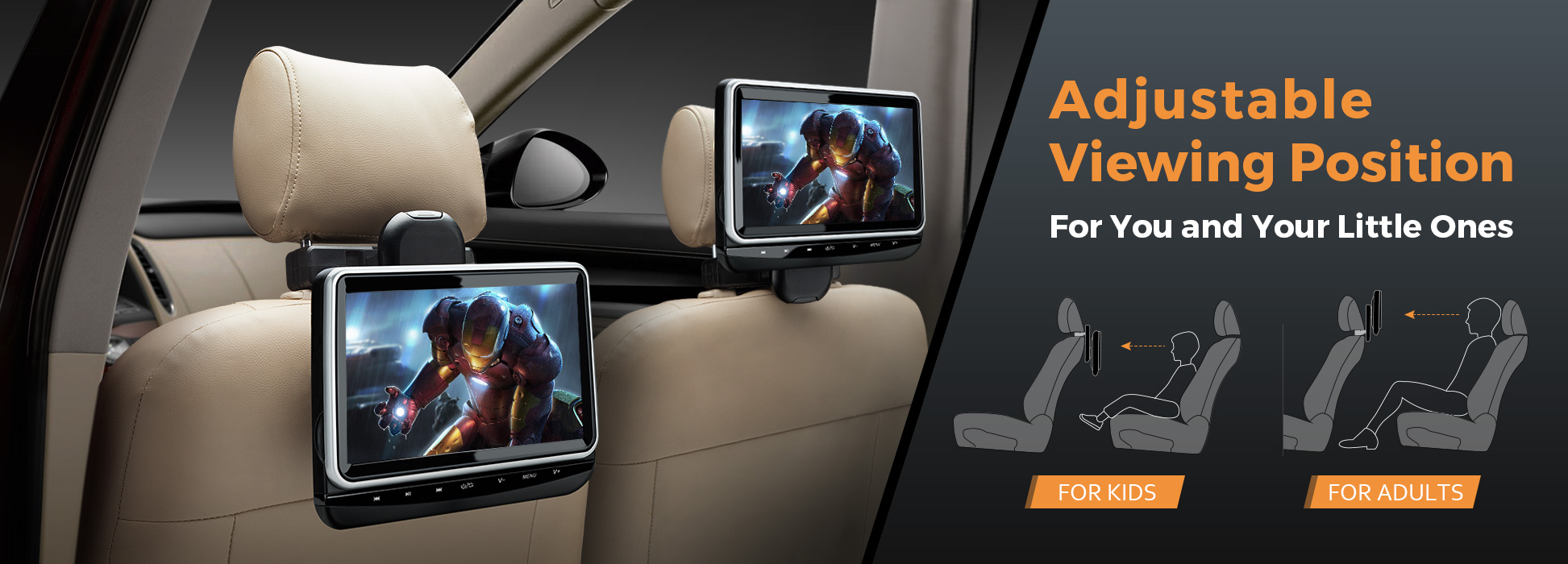 CAR HEADREST DVD PLAYER UPGRADE – HR102
