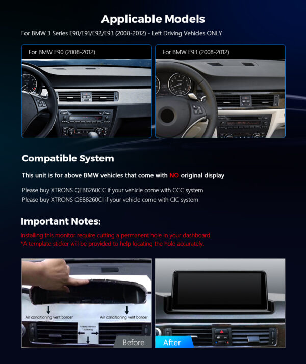 BMW | 3 Series| Android / iPhone | Octa Core | 2GB RAM & 32GB ROM | Integrated 4G Solution | QEB1290UN_L