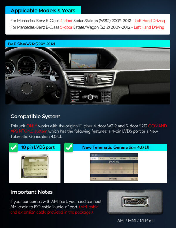 Mercedes-Benz | Android / iPhone | Octa-core | 8GB RAM & 128GB ROM | Integrated 4G LTE | QAM1240M12EL