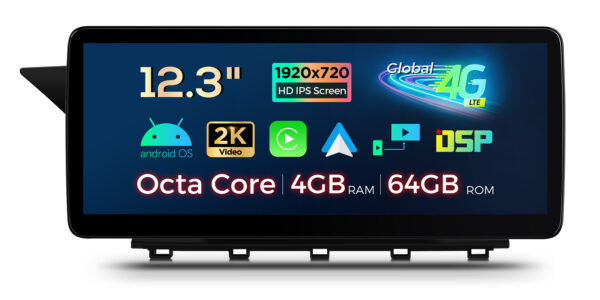 Mercedes GLK-Class | Android / iPhone | Octa-core | 4GB RAM & 64GB ROM | Integrated 4G LTE | QLM2240M12GLK40L