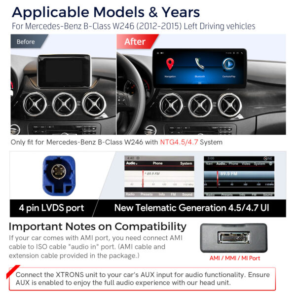 Mercedes-Benz | Android / iPhone | Octa-core | 4GB RAM & 64GB ROM | Integrated 4G LTE | QLM2245M12BL