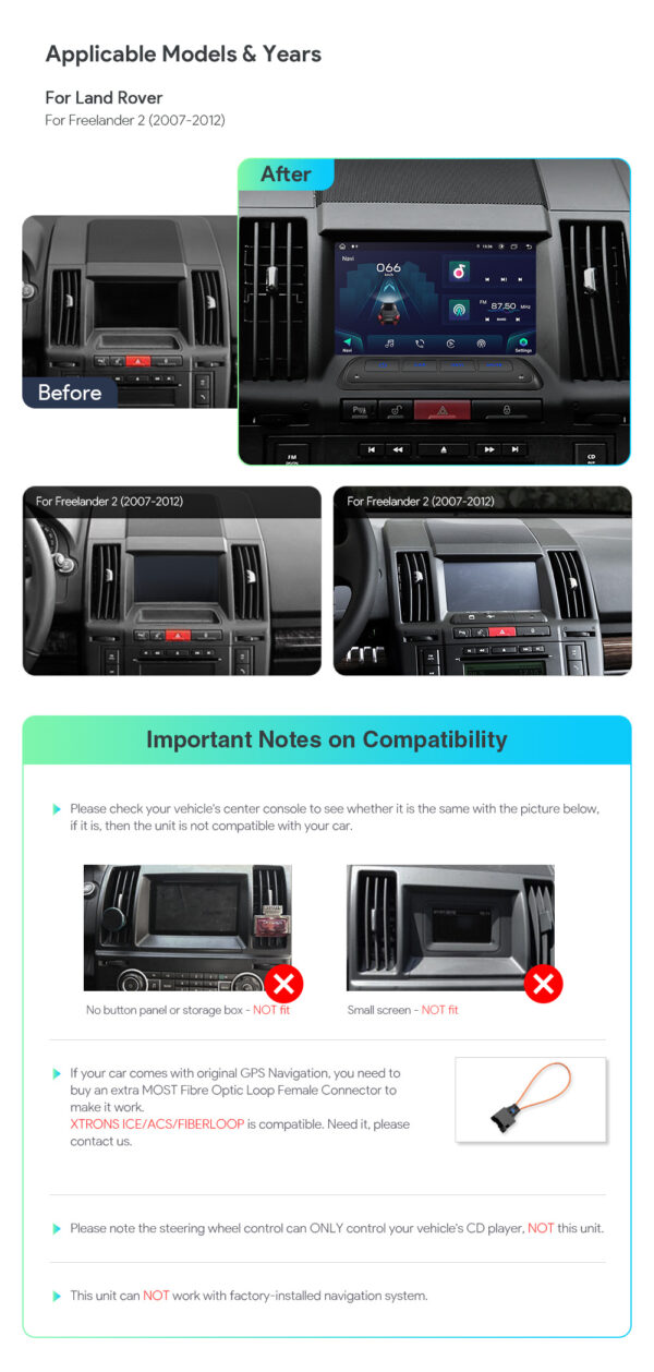 Land Rover | Android / iPhone | Octa Core | 4GB RAM & 64GB ROM | Global 4G LTE | Automotive-grade Hardware | IA72DLRL