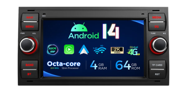 Ford | Various | Android 14 | Octa Core | 4GB RAM & 64GB ROM | Global 4G LTE Solution | PX74QSFBL