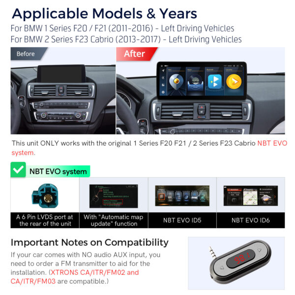 BMW | 1/2 Series | Android / iPhone | Octa-core | 4GB RAM & 64GB ROM | Global 4G LTE | QLB22EVB1NEL