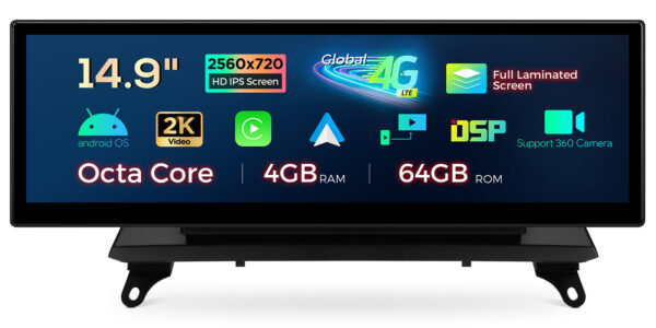 BMW | X5/X6 | Android / iPhone | Octa-core | 4GB RAM & 64GB ROM | Global 4G LTE | QLB42X5CCL