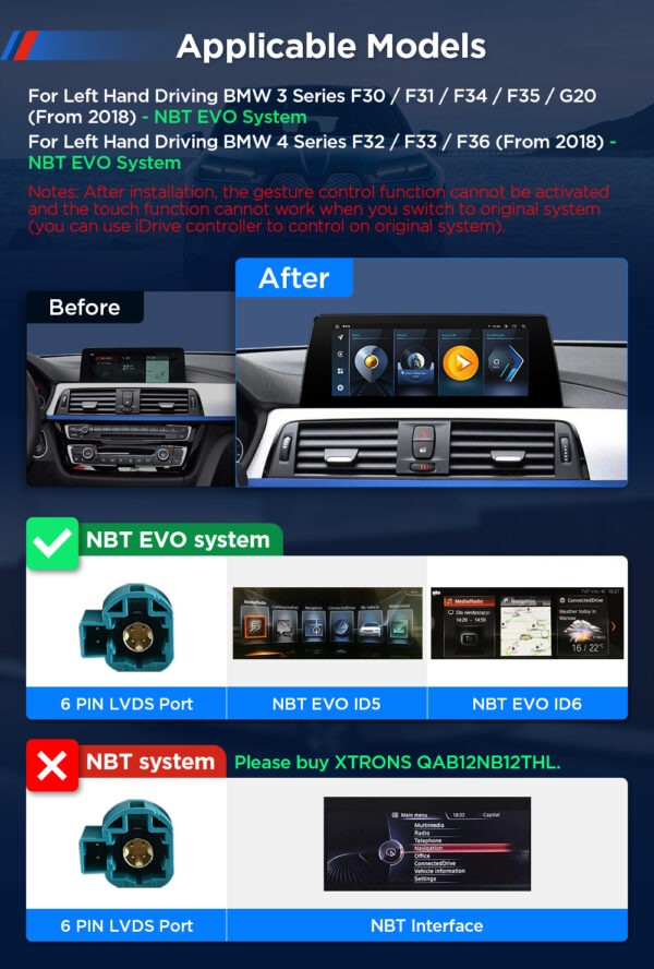 BMW | 3 Series | Android 13 | Octa-core | 8GB RAM & 128GB ROM | Integrated 4G LTE | QAB12EVB12THL