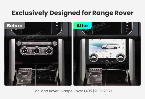 Range Rover | Climate Control Panel | Touchscreen and Rotary Knobs | 10.1-inch Touch IPS Screen | Original Function Retained | AIR405V