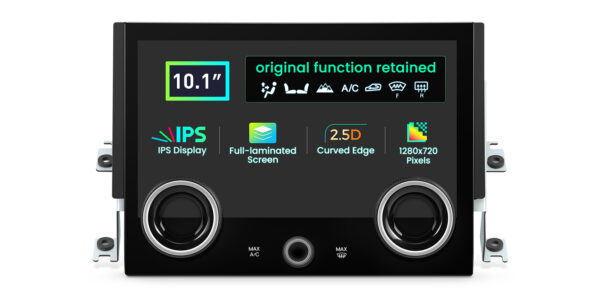 Range Rover | Climate Control Panel | Touchscreen and Rotary Knobs | 10.1-inch Touch IPS Screen | Original Function Retained | AIR494S