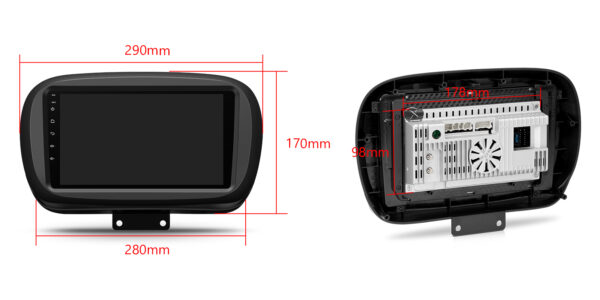 Fiat | 500X | Android OS | Octa Core | 4GB RAM & 64GB ROM | IPS Screen | IDP9050XF