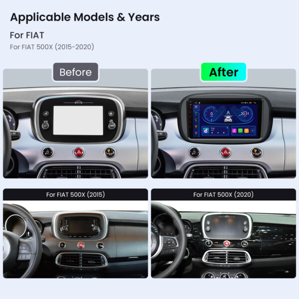 Fiat | 500X | Android OS | Octa Core | 4GB RAM & 64GB ROM | IPS Screen | IDP9050XF