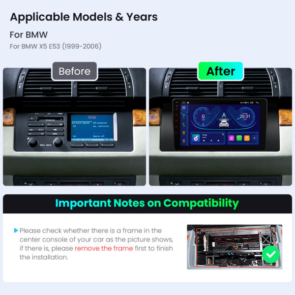 BMW X5 E53| Android OS | Octa Core | 4GB RAM & 64GB ROM | IPS Screen | IDP9053B