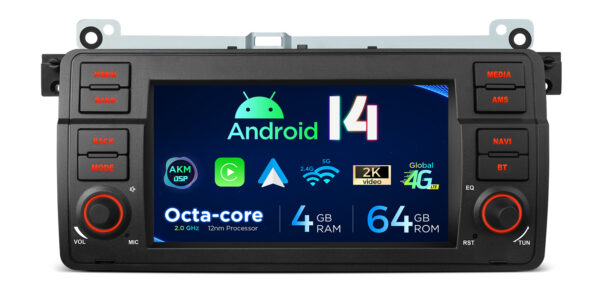 BMW/Rover/MG  | Android 14 | Octa Core | 4GB RAM & 64GB ROM | Global 4G LTE Solution | PX7446BL