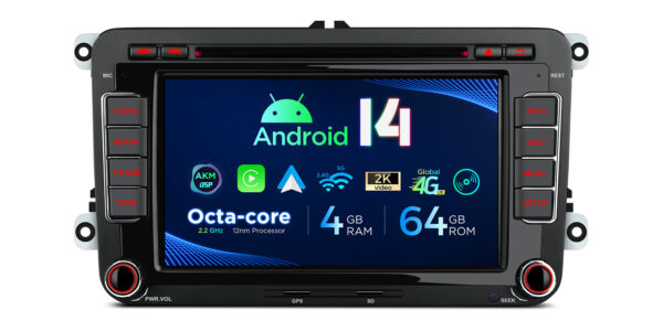Volkswagen / SEAT / SKODA | Android 14 | Octa Core | 4GB RAM & 64GB ROM | Global 4G LTE Solution | PX74MTVGS