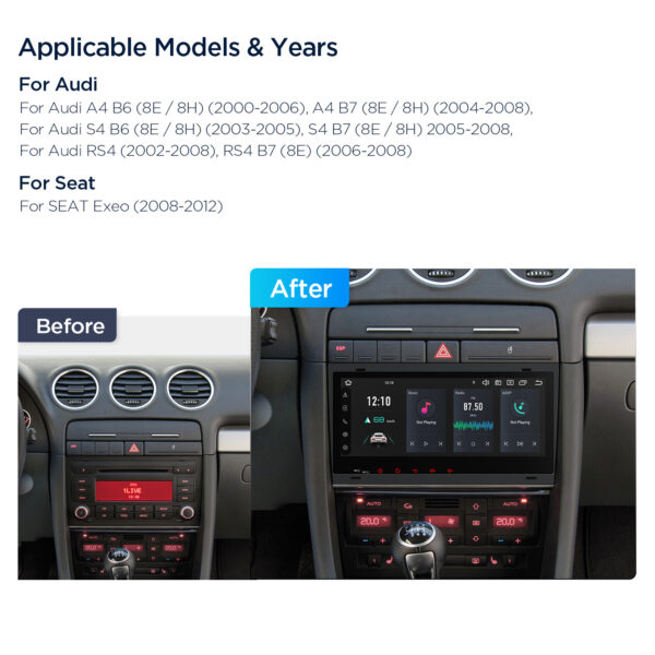 Audi/Seat | Various | Android 14 | Octa Core | 4GB RAM & 64GB ROM | Global 4G LTE solution | PX84AA4LHGS