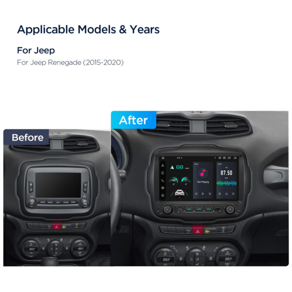 Jeep | Renegade | Android 14 | Octa Core | 4GB RAM & 64GB ROM | Global 4G LTE Solution | PXH94RGJLGS