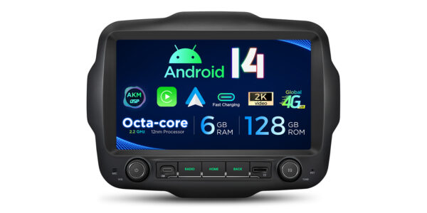 Jeep | Renegade | Android 14 | Octa Core | 4GB RAM & 64GB ROM | Global 4G LTE Solution | PXH94RGJLGS