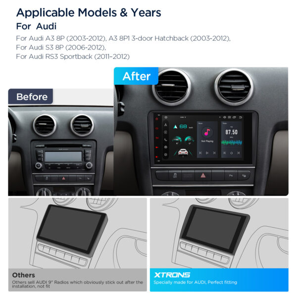 Audi A3/S3/RS3 | Android 14 | Octa Core | 4GB RAM & 64GB ROM | Global 4G LTE solution | PX84A3ALDABGS