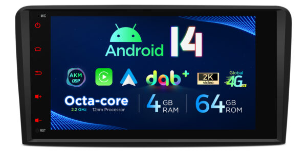 Audi A3/S3/RS3 | Android 14 | Octa Core | 4GB RAM & 64GB ROM | Global 4G LTE solution | PX84A3ALDABGS