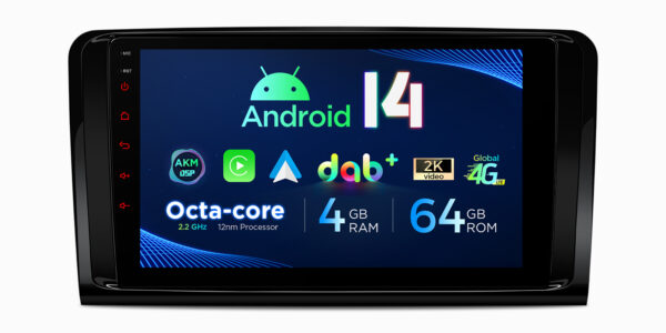 Mercedes-Benz | Android 14 | Octa Core | 4GB RAM & 64GB ROM | Global 4G LTE Solution | PXP94M164GDAB