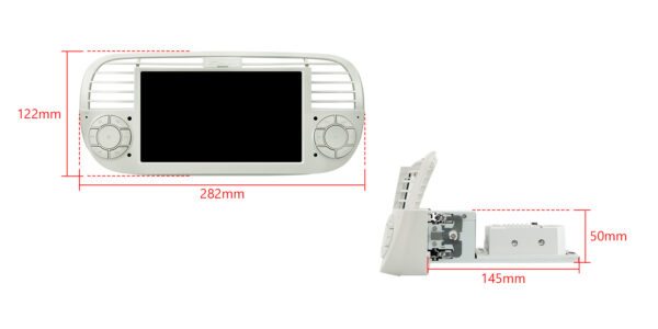 Fiat 500 | Qualcomm 665| Android 14 | Octa Core | 8GB RAM &256GB ROM | HDMI Output | IQ7450FLCP