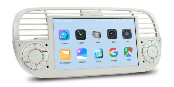 Fiat 500 | Qualcomm 665| Android 14 | Octa Core | 8GB RAM &256GB ROM | HDMI Output | IQ7450FLCP
