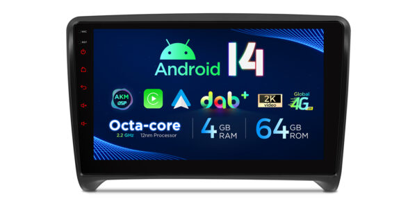 Audi TT | Android 14 | Octa Core | 4GB RAM & 64GB ROM | Global 4G LTE Solution | PXP94TTAGDAB